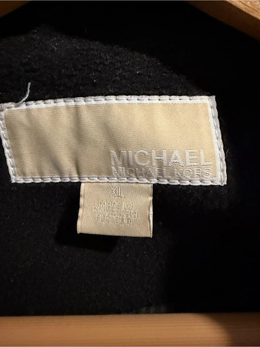 Michael Kors Black Belted Winter Wool Coat with Asymmetric Zip